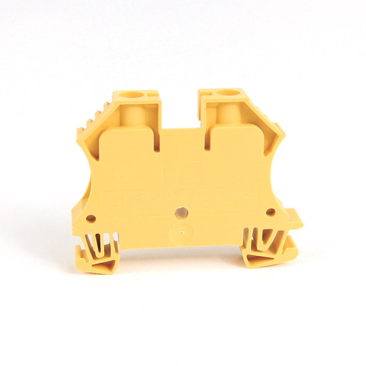 1492-J10 – Allen-Bradley 50 Amp 600V AC/DC 1 Pole Feed-Through Terminal Block DIN Rail Mount