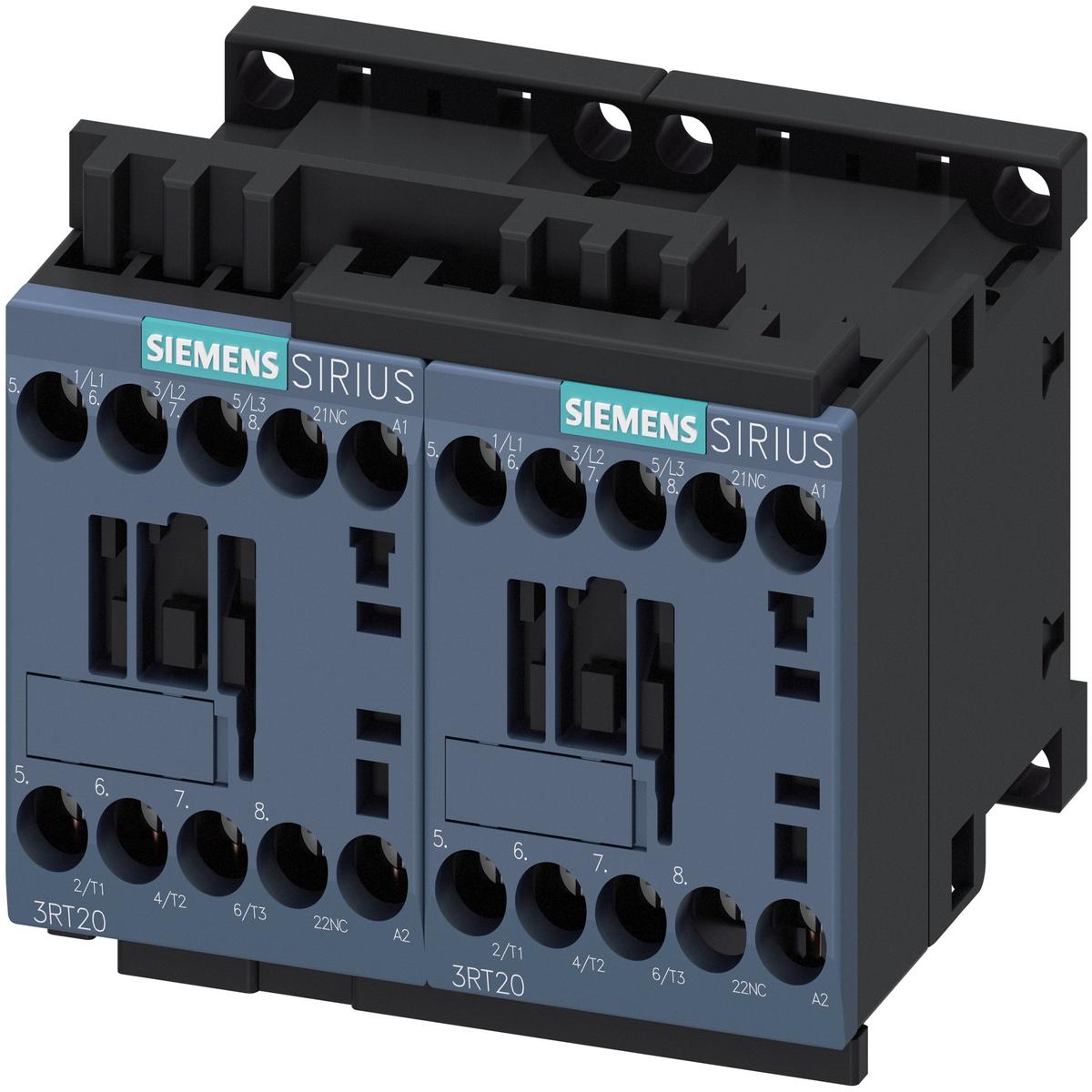 3RA2315-8XB30-1AB0 – Siemens 7A 24V AC 3-Pole Reversing Contactor Assembly, Size S00