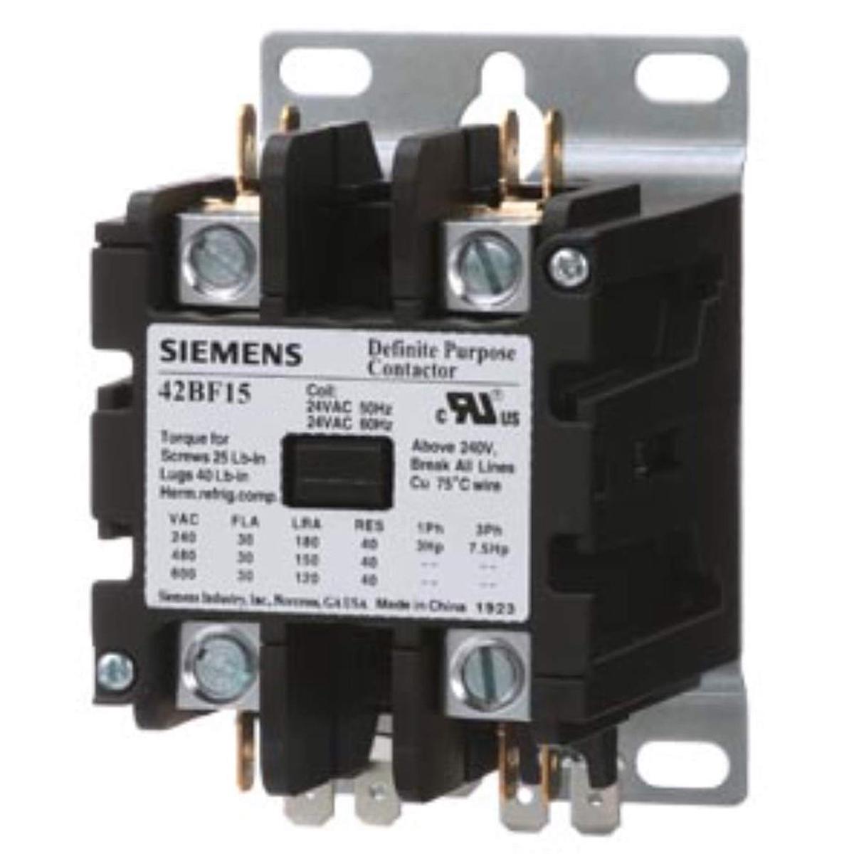 42BF15AF – Furnas 30A 600V 2-Pole Motor Control Contactor with 120V Coil
