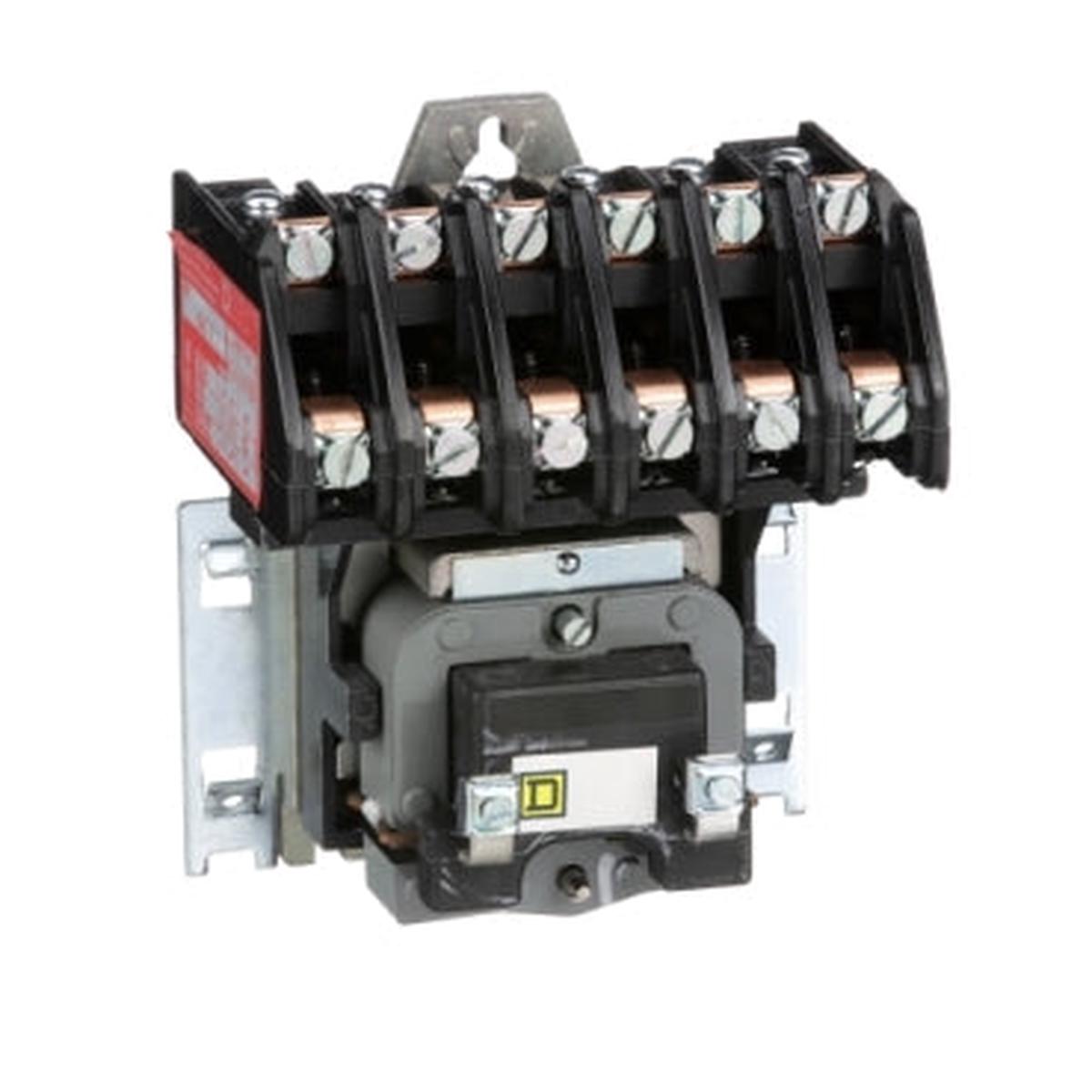 8903LO60V04 – Square D 6 Pole 30A 600V Electrically Held Lighting Contactor 277V Coil Class 8903