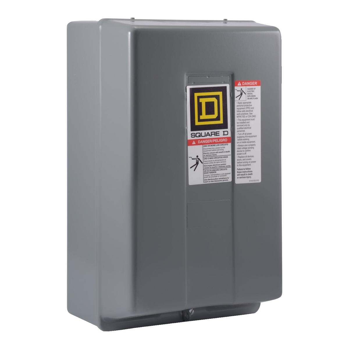 8903LXG30V03 – Square D 30A 600V 3 Pole Mechanically Held Lighting Contactor NEMA 1