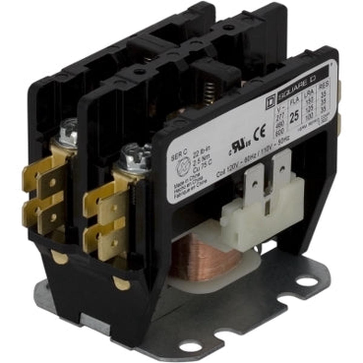 8910DP11V14 – Square D 20A 600V 1 Pole Definite Purpose Contactor 24V Coil Class 8910