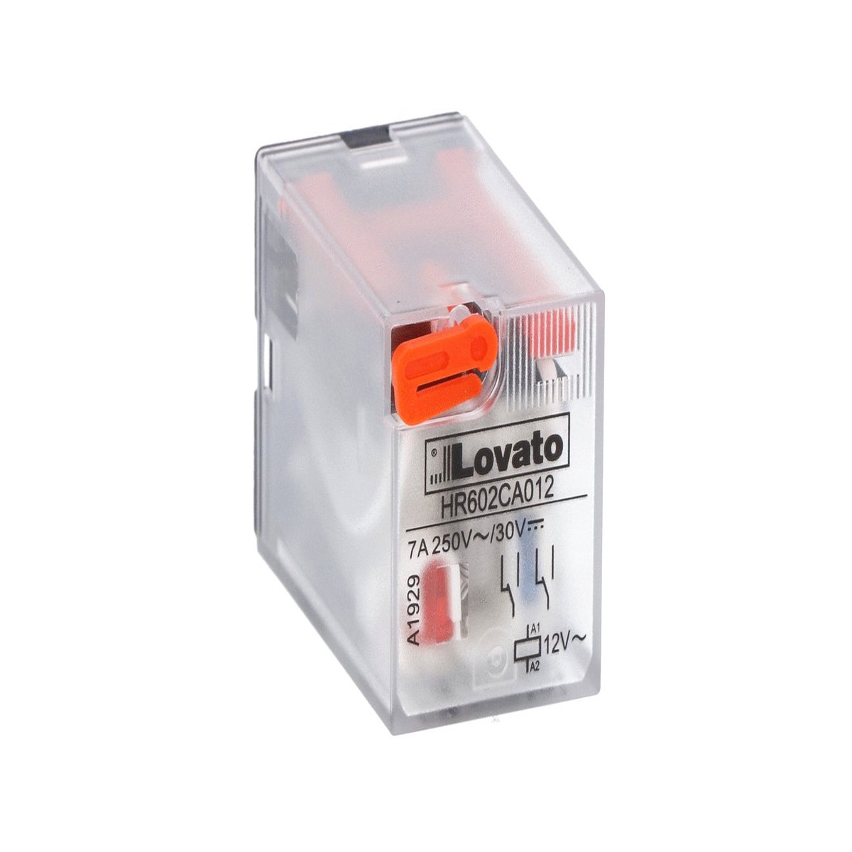 Lovato Electric Industrial relay with LED state indicator and mechanical actuator – HR602CA024 (MOQ 10 pcs)