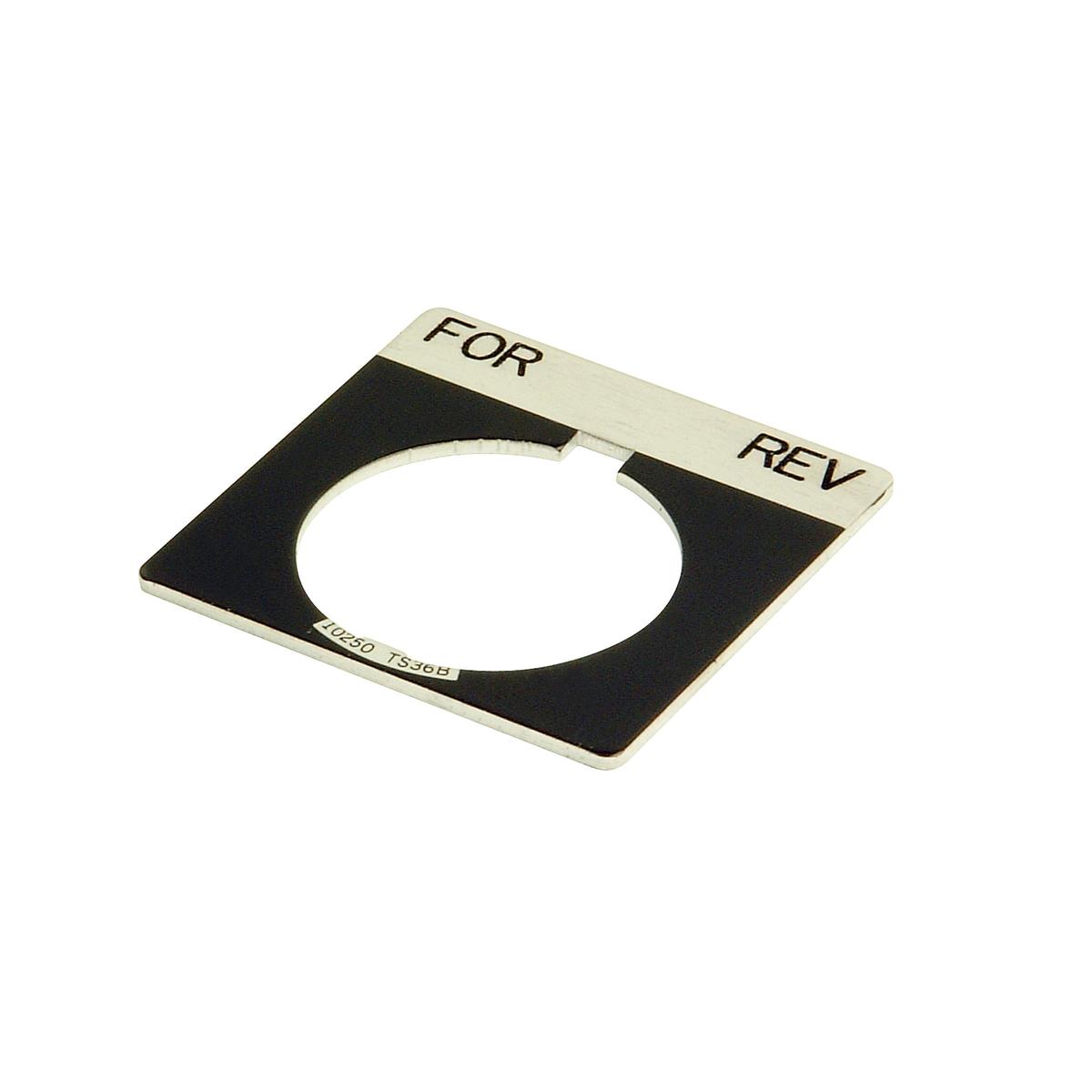 10250TS47 – Cutler Hammer Motor Control Pushbutton Legend Plate, Start-Stop, 30mm, Black on Silver