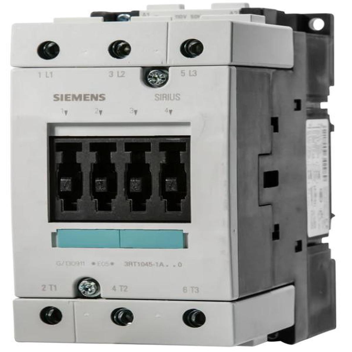 3RT1045-1AK60 – Siemens 3-Pole 80A 110/120VAC 3-Phase IEC Contactor S3 Frame