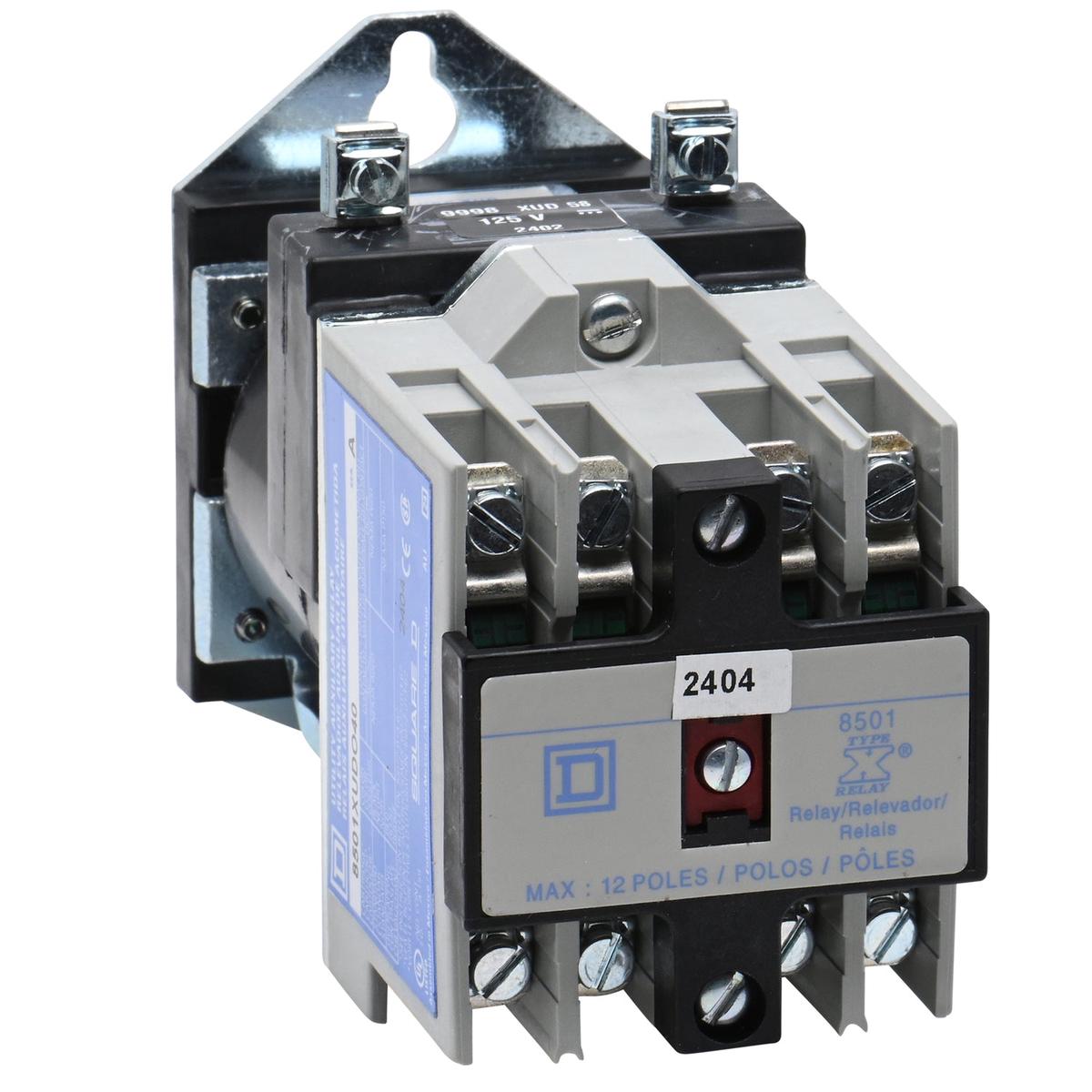 8501XUDO40V63 – Square D 10A 125VDC 4-Pole Utility Control Relay Series A