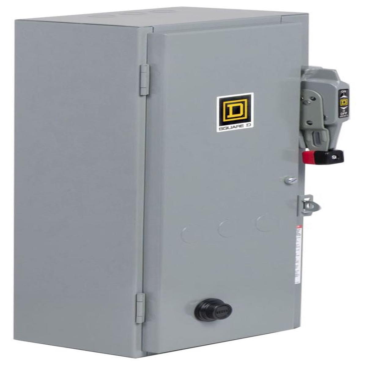 8539SCG44V02S – Square D NEMA 1 Combination Motor Starter, 27A, 600VAC, 3 Pole, Non-Reversing, 120VAC Coil, HHL Electronic Motor Circuit Protector, Size 1, Indoor, General Purpose