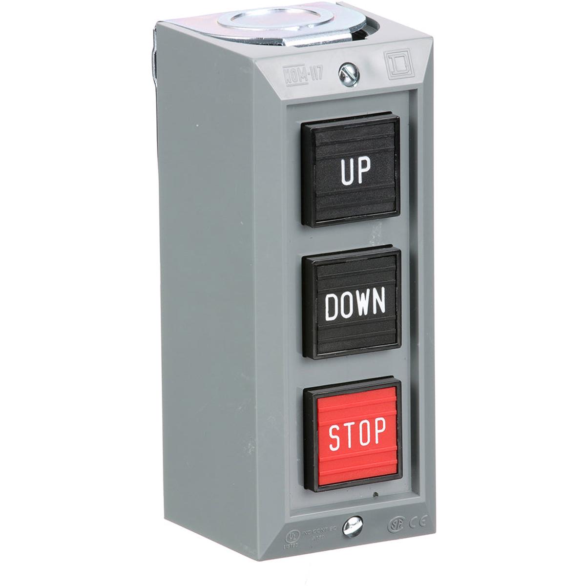 9001BG305 – Square D 5 Amp 600 Volt 3 Pole Motor Control Pushbutton Station NEMA 1