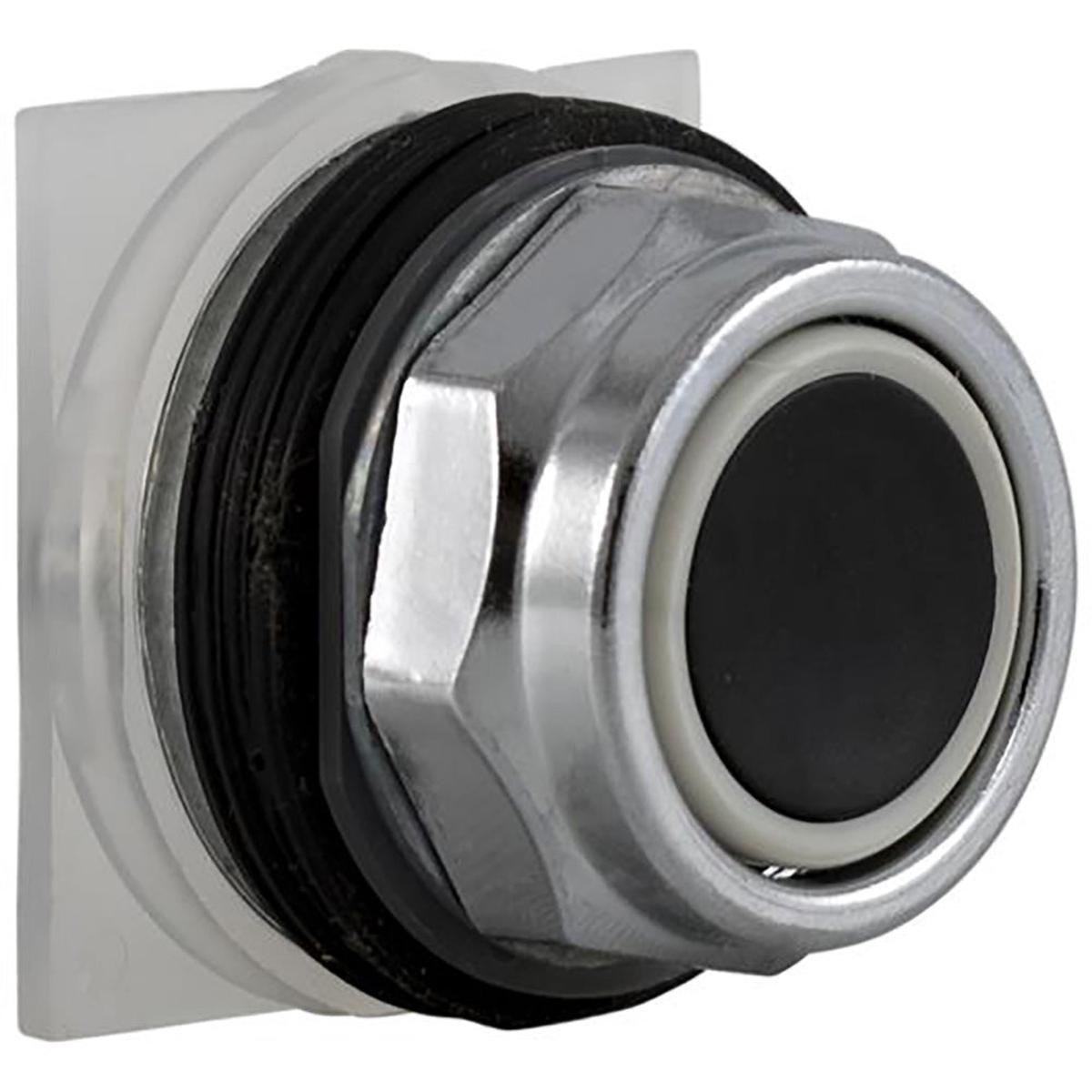 9001KR1BH2 – Square D 30mm Harmony Non-Illuminated Flush Pushbutton Switch, 2 C/O Contacts, Metal Black