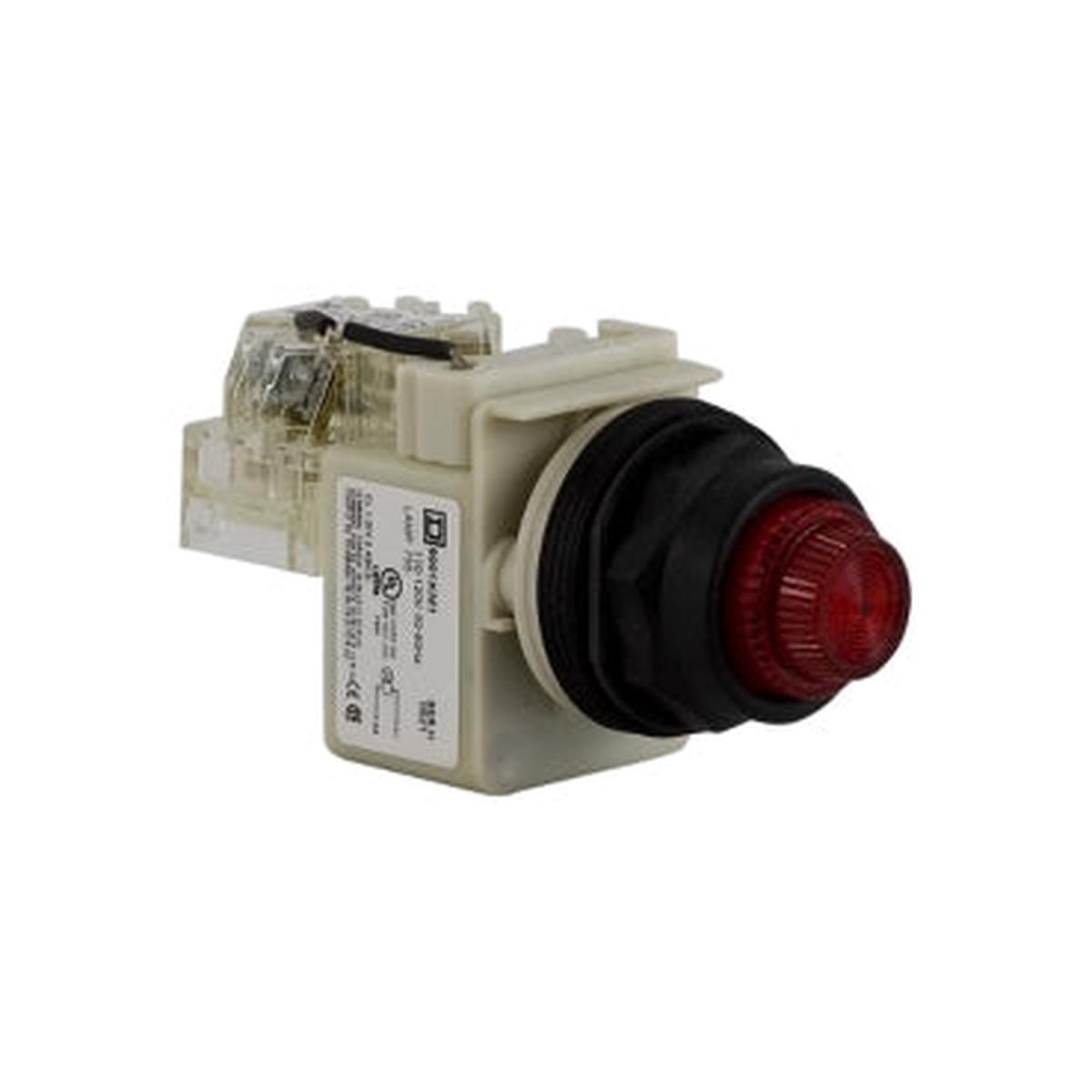 9001SKT1R31 – Schneider Electric 30mm Red Push-to-Test Pilot Light, 110-120V, Plastic Bezel