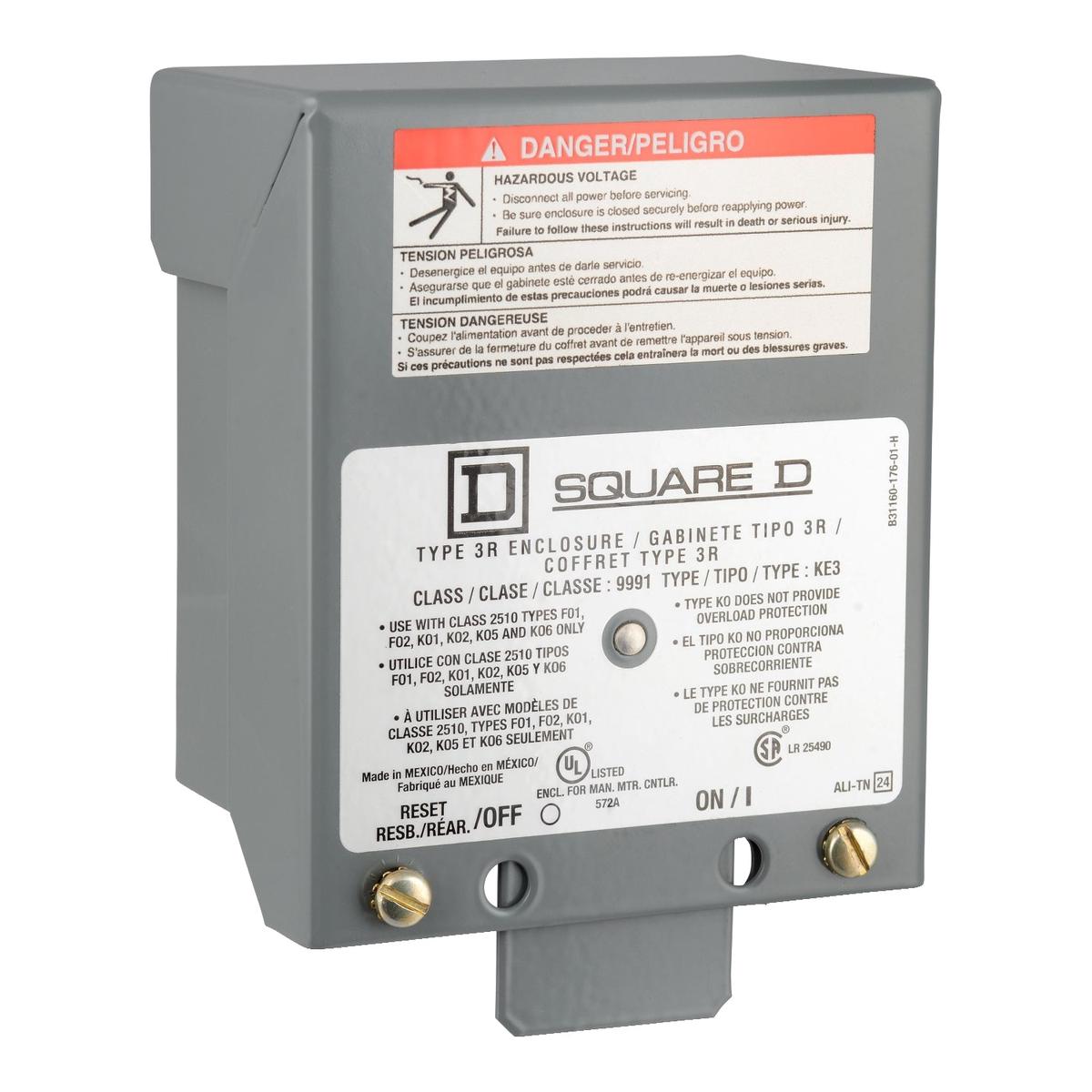 9991KE3 – Square D 2510K Manual Starter Enclosure NEMA 3R 600VAC