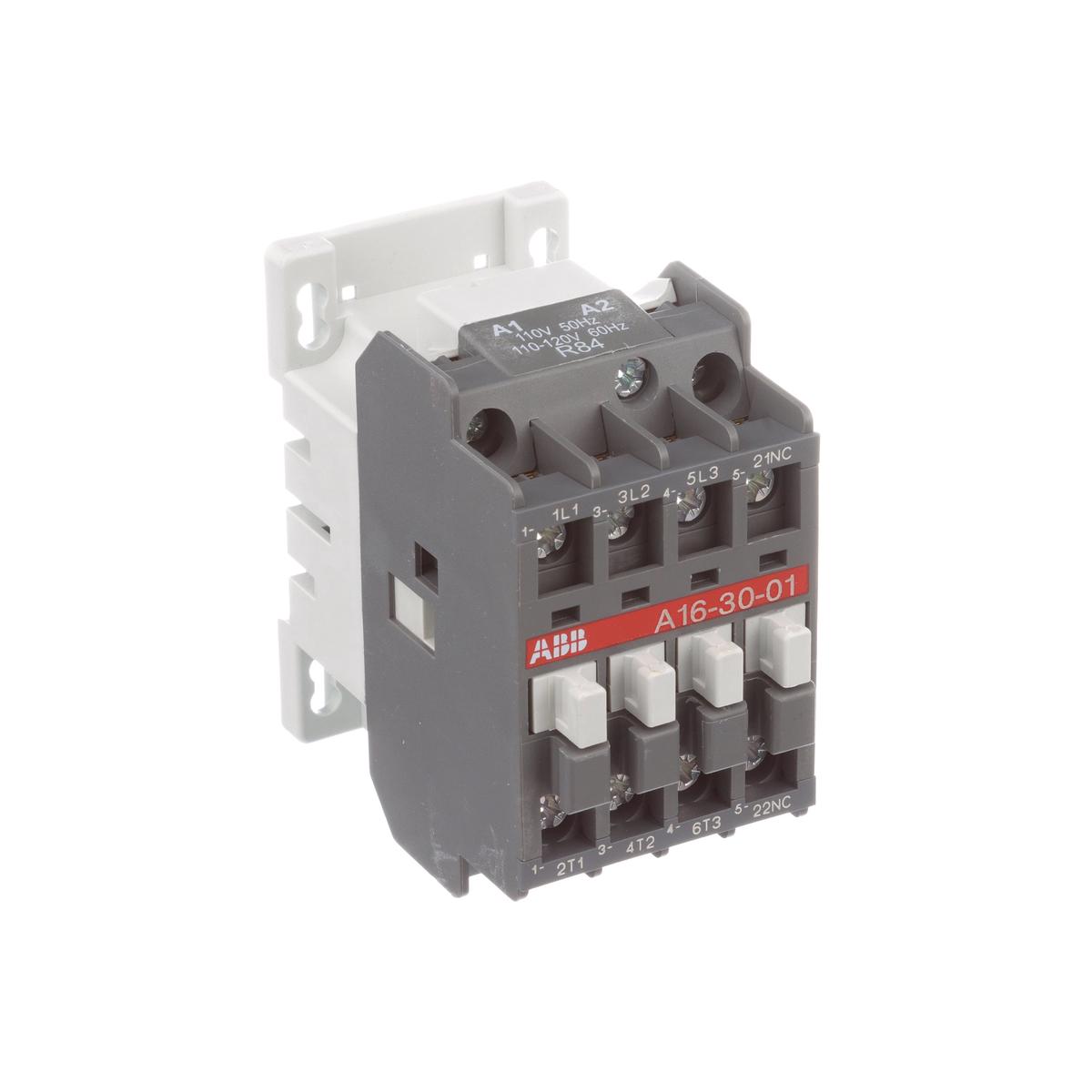 A16-30-01-84 – ABB 3-Pole 30A General Purpose AC1 Motor Control Contactor 110-120V