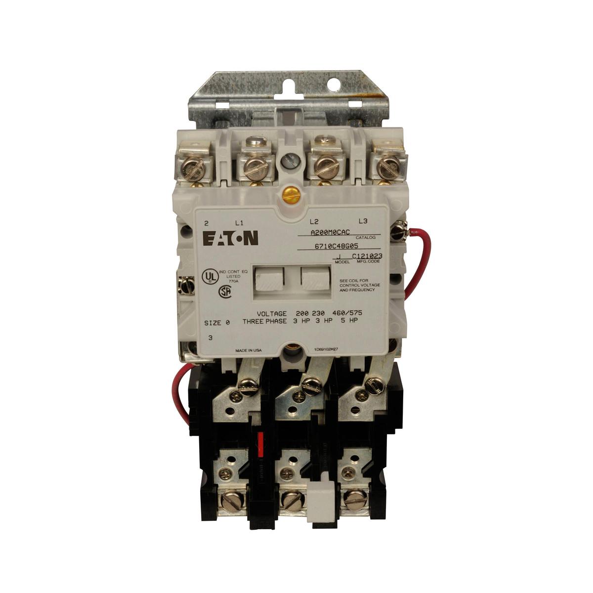 A200M0CX – Cutler Hammer A200 Non-Reversing Motor Control Starter 480V 18A 3P NEMA Size 0