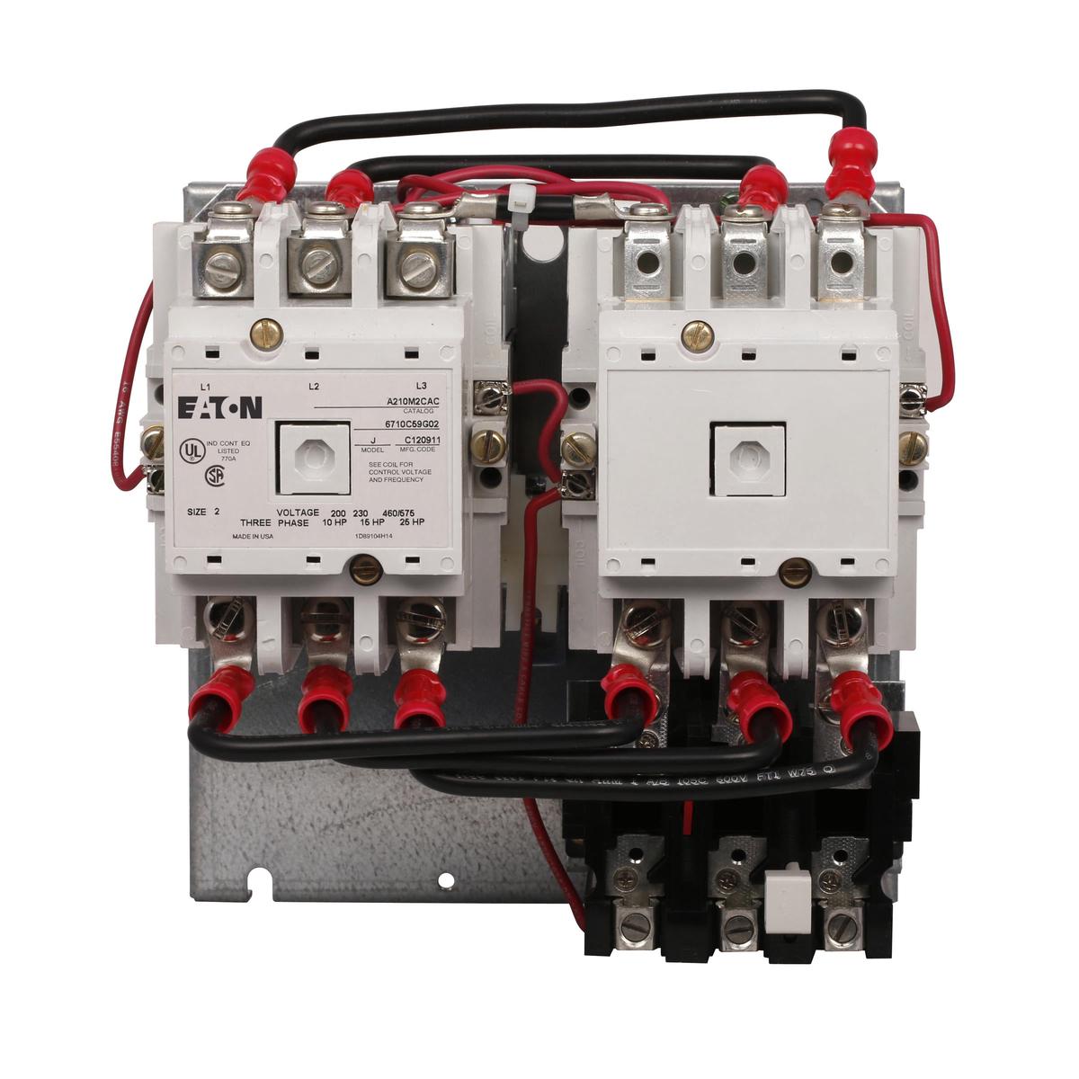 A250M4CAC – Cutler Hammer Eaton A200 Series 135A 600V AC Reversing Motor Control Starter, Three-Pole, Vertical Mount, Size 4