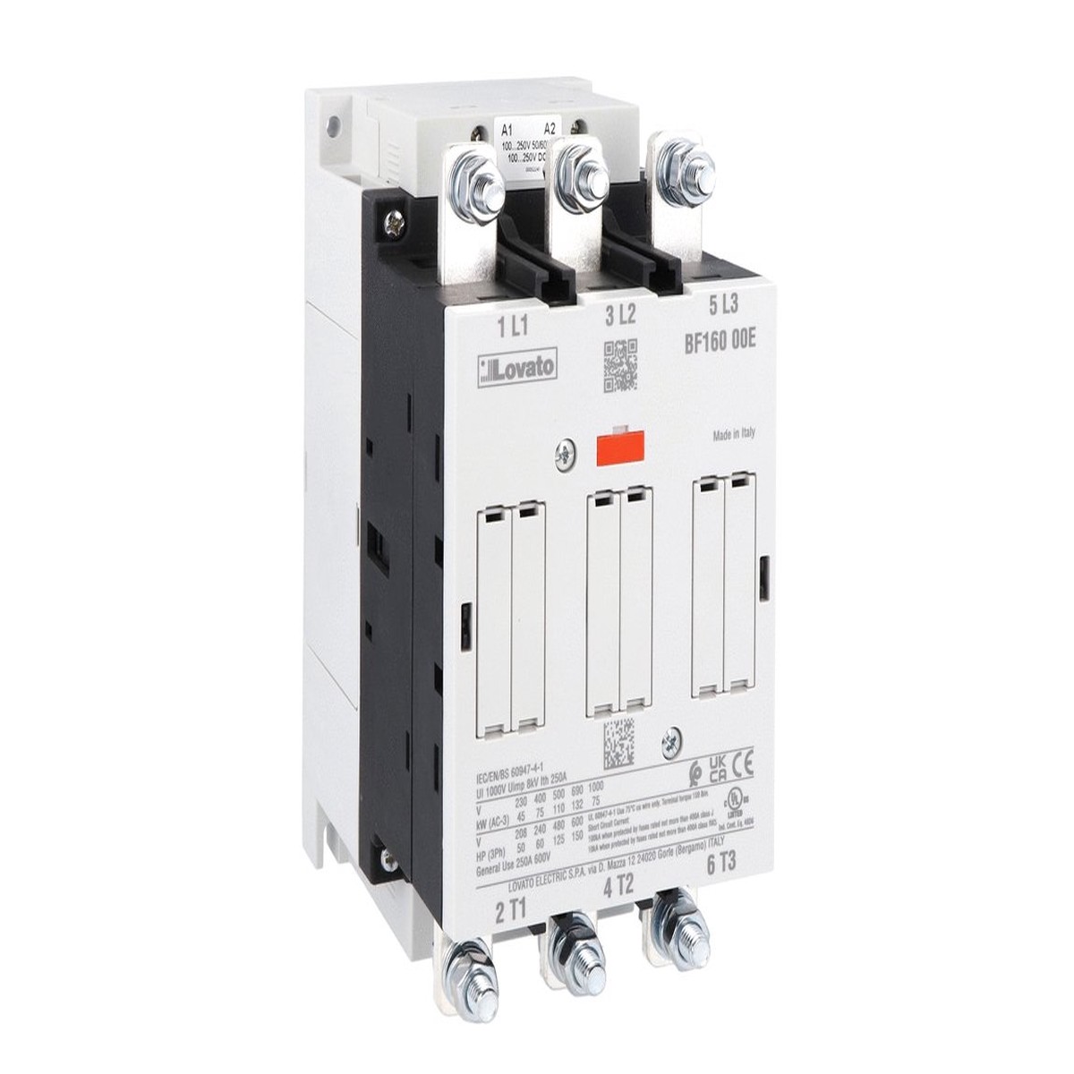 Lovato BF Series: 3 Pole Contactor, IEC – BF16000E110