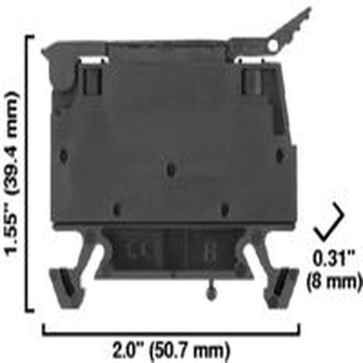 1492WFB4250 – Allen-Bradley 15 Amp 35 mm DIN Rail IEC Fuse Block with Neon Indicator