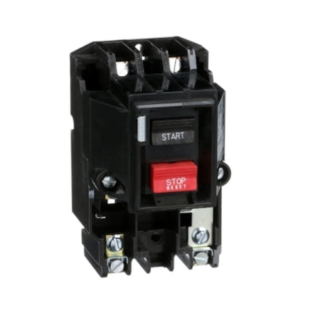 2510MBO1 – Square D 18A 600VAC 2 Pole Manual Motor Starter NEMA M-0 Pushbutton