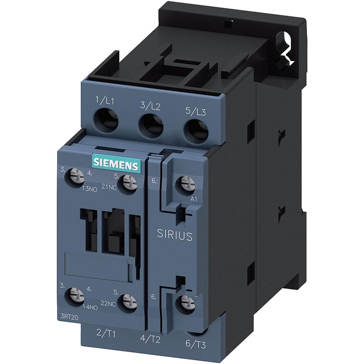 3RT20241AV60 – Siemens SIRIUS 12A 480VAC 3-Pole Motor Contactor S0 Frame Screw Terminal