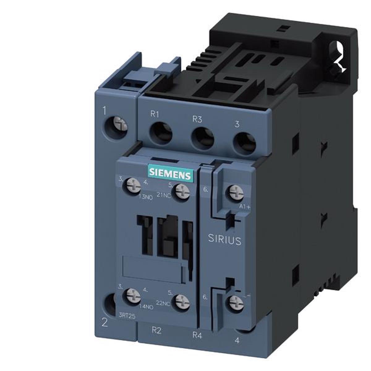 3RT2526-1BM40 – Siemens 25A 600V 4-Pole Power Contactor AC-3 11kW Screw Terminals Size S0