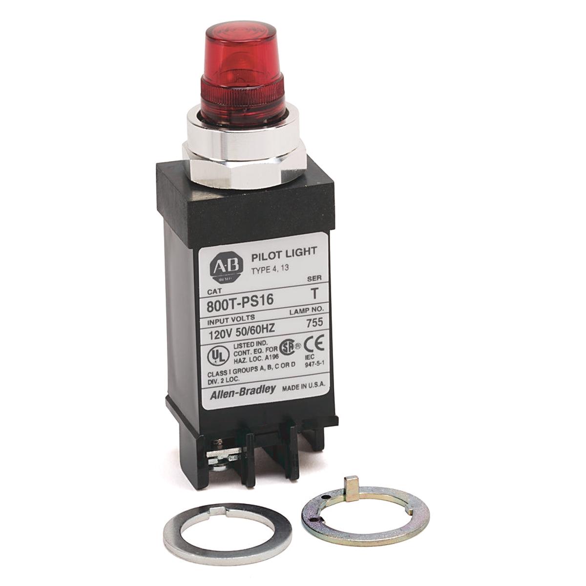 800TQS24G – Allen-Bradley 24V AC/DC Motor Control Accessory, 18mm Pilot Light, Screw Connection, Industrial Automation