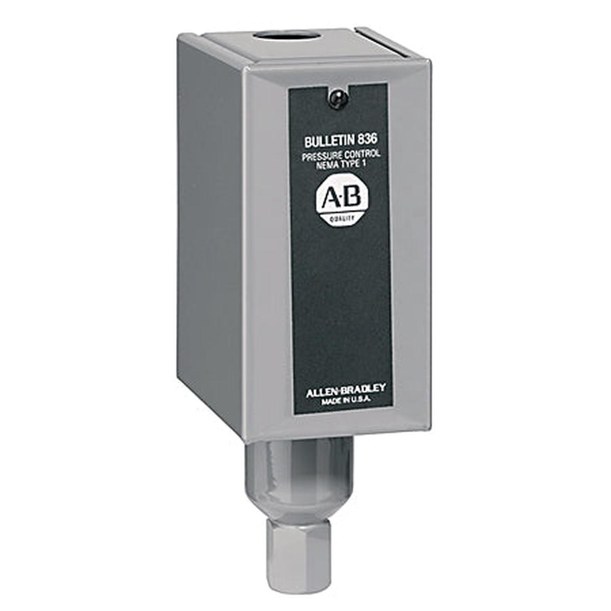 836-C7A – Allen-Bradley Pressure Control Switch 150 psi, 300 psi Max, Type 1 Enclosure, SPDT, Style C