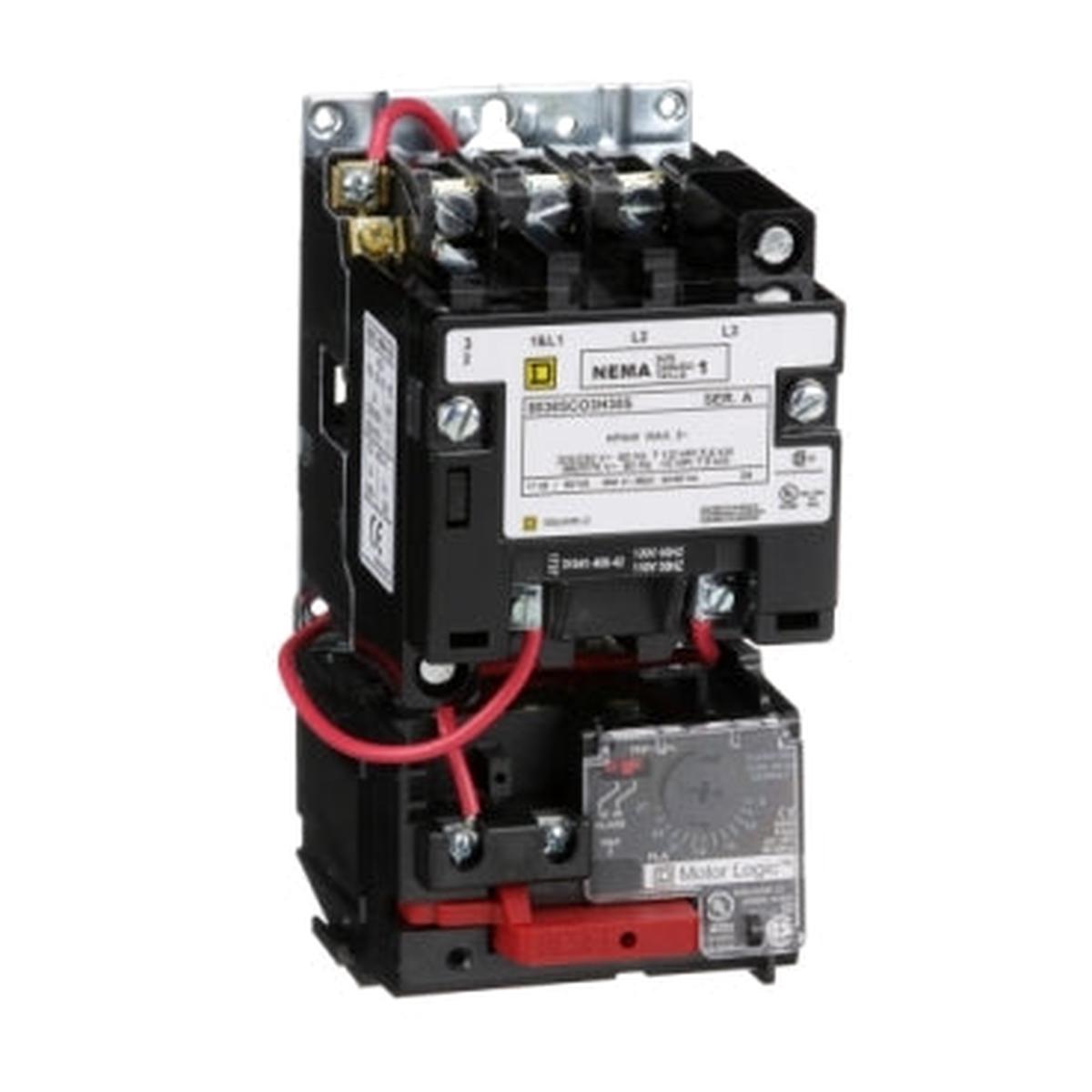 8536SCO3V08H30 – Square D 27A 208V 3-Pole NEMA Size 1 Motor Starter Open Enclosure