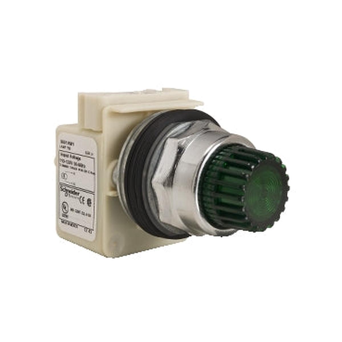 9001K2L35G – Schneider Electric Harmony 9001K Illuminated Pushbutton 30mm Green Spring Return 24-28V