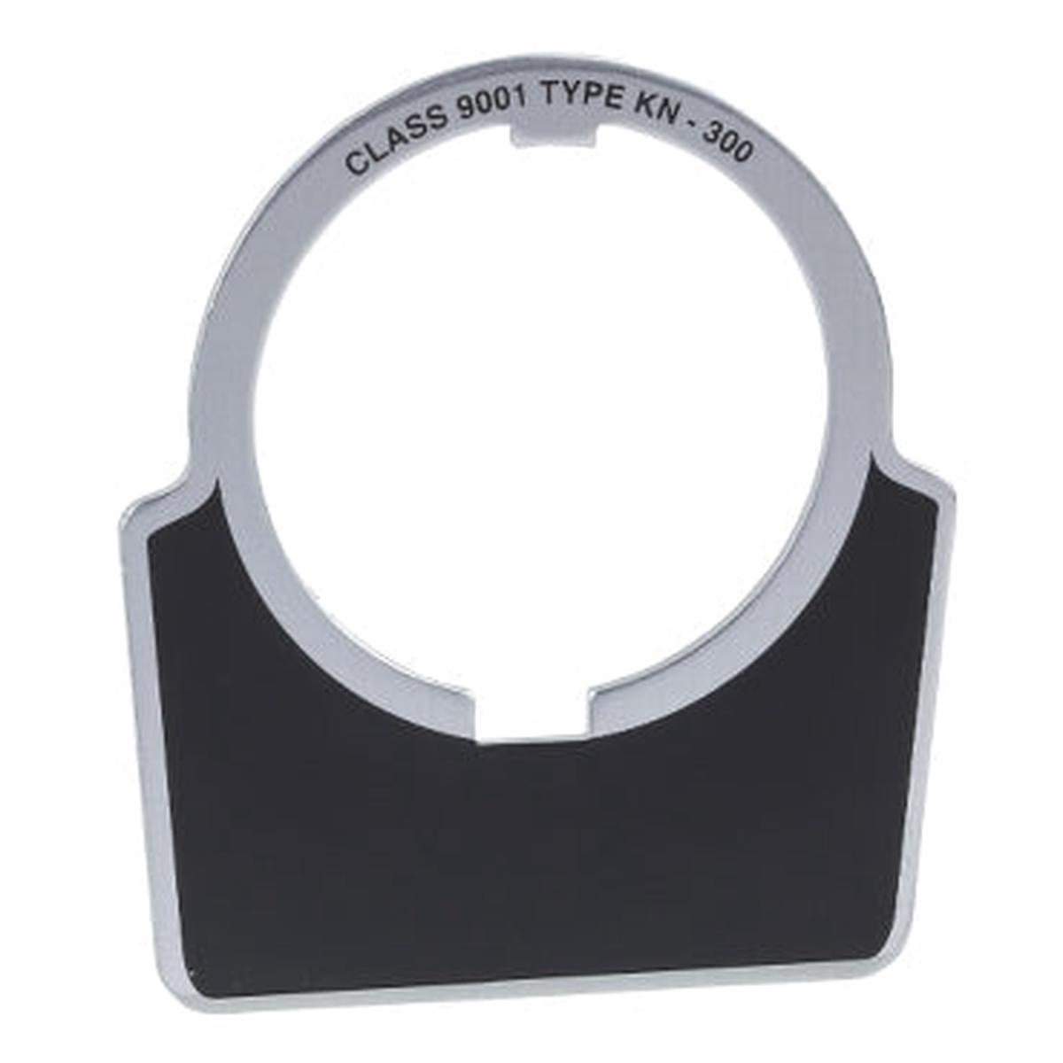9001KN300 – Schneider Electric 30mm Aluminum Blank Legend Plate, Black Field, Panel Mount