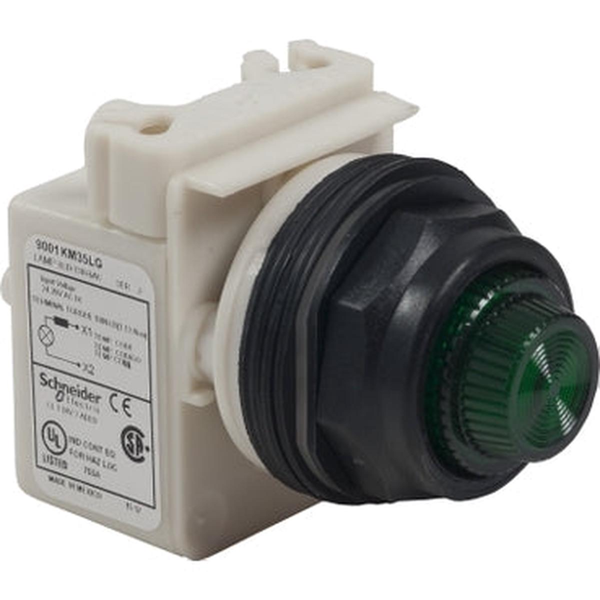 9001SKP1LRR31 – Square D 30mm 120VAC Red LED Pilot Light, NEMA 3R, Plastic Bezel