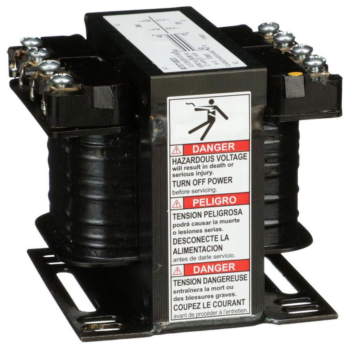 9070T100D3 – Square D 100VA 1-Phase Control Transformer 208V Primary 120V Secondary Type T
