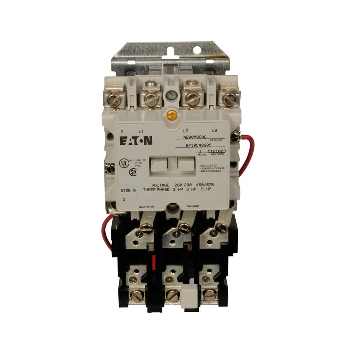 A200M3CACE – Cutler Hammer 90A 600V 3-Pole Size 3 Non-Reversing Motor Starter 120VAC Coil
