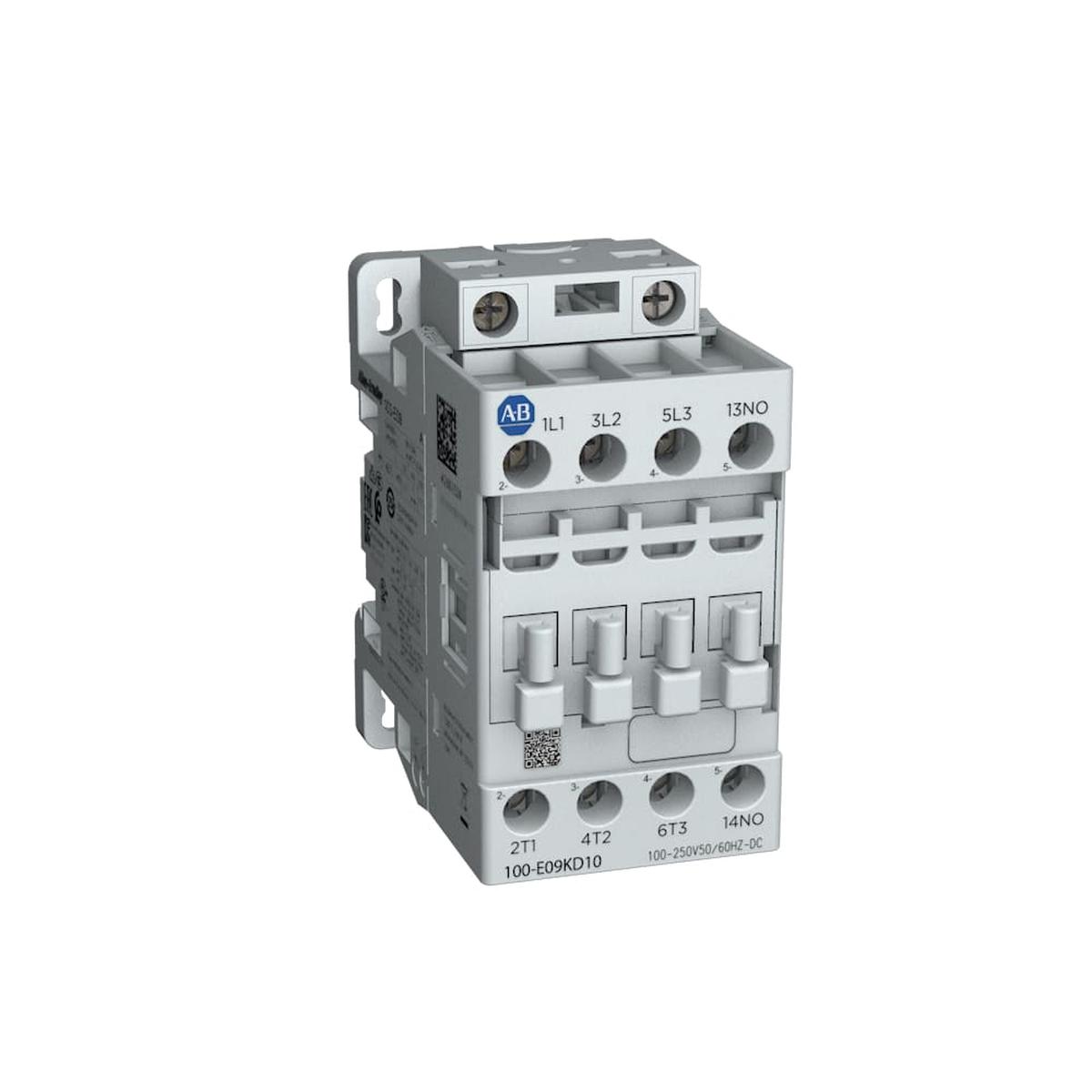 100-E09KJ10 – Allen-Bradley 9A 3-Pole Contactor 24-60V AC/DC Coil