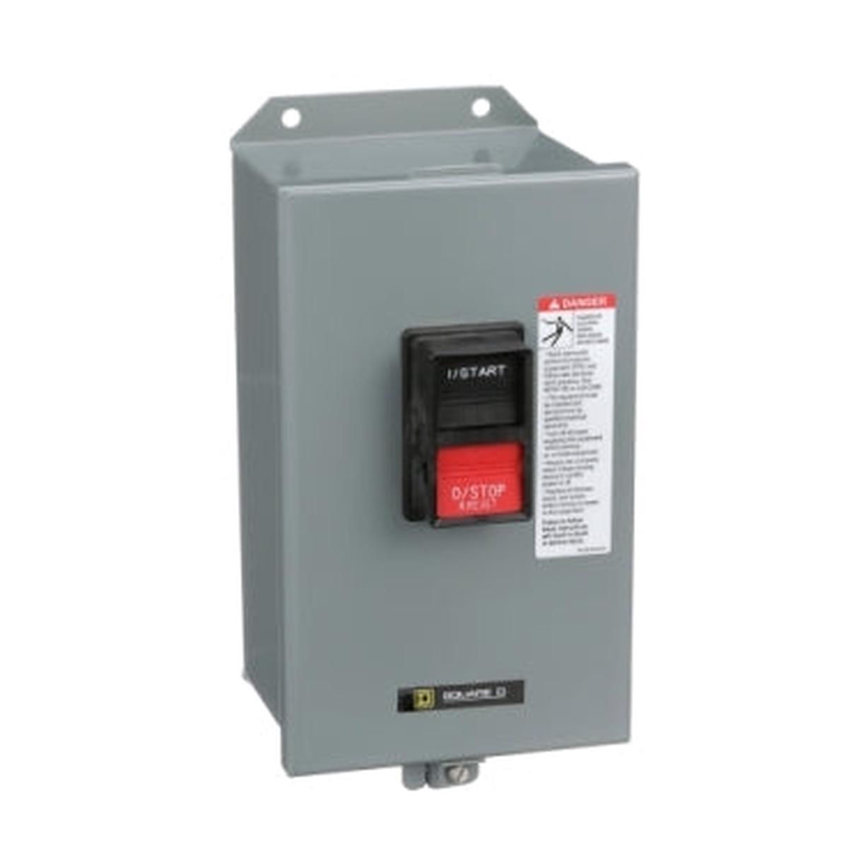 2510MBA1 – Square D 18 Amp 600V 2-Pole Manual Motor Starter NEMA 12 Frame M0
