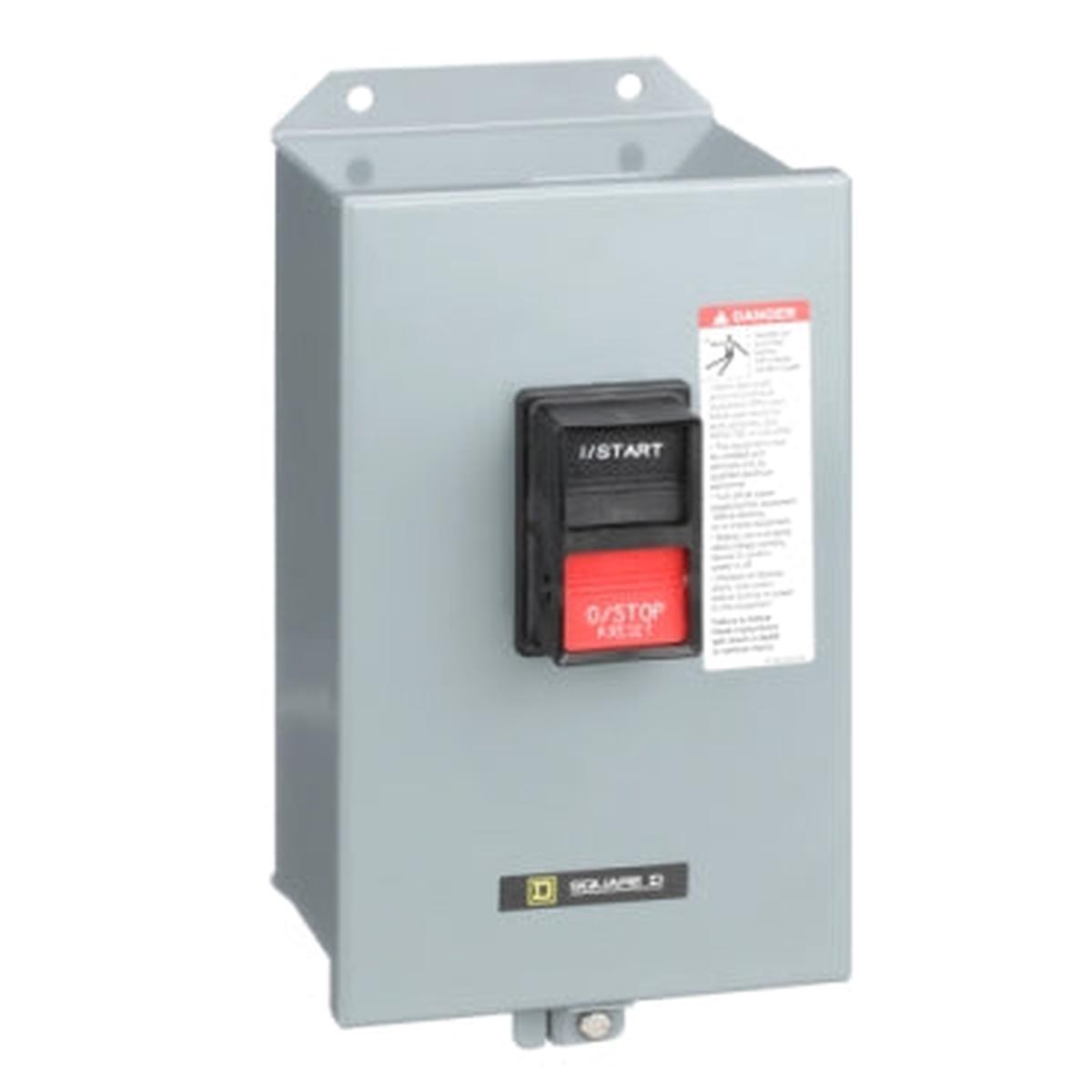 2510MCA2 – Square D 2 Pole 9A 600V Single Phase Manual Motor Starter NEMA 12
