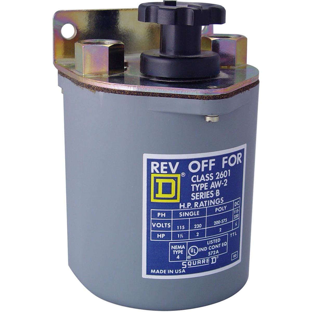 2601BW1 – Square D 5HP 575VAC Reversing Drum Switch NEMA 4 Handle Operated