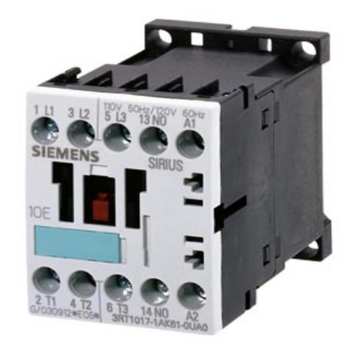 3RT1017-2KJ82-0LA0 – Siemens 12A 600V 3-Pole Sirius Contactor with 72V DC Coil