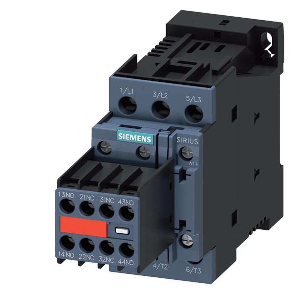 3RT2025-1FB44-3MA0 – Siemens 17A 3-Pole 24V DC Power Contactor Size S0 with Auxiliary Contacts