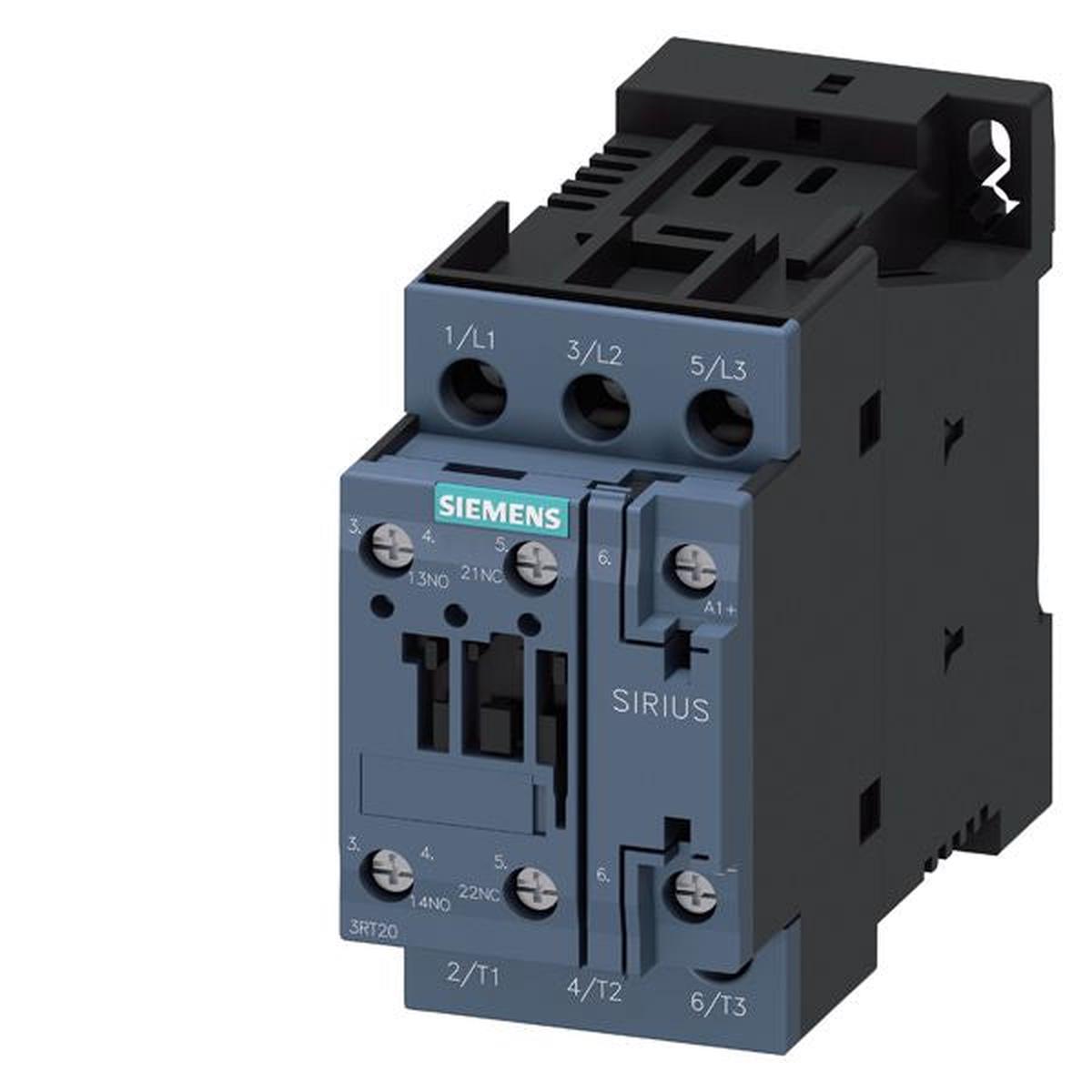 3RT2027-1BB40-0CC0 – Siemens SIRIUS 32A 3-Pole 600V Power Contactor 24V DC