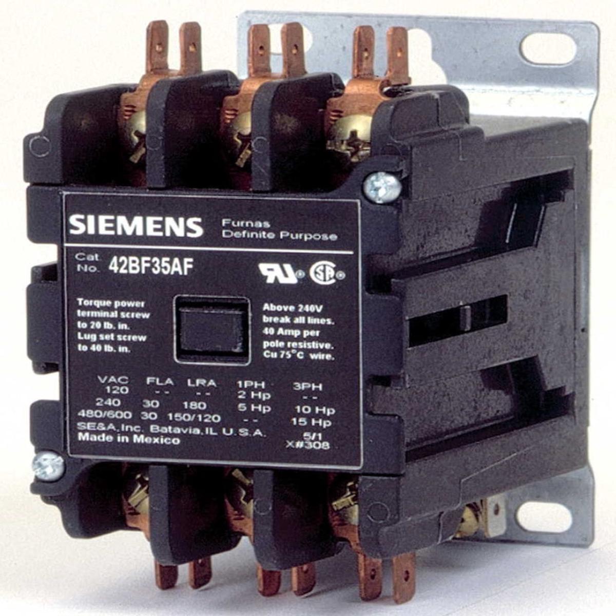 45EG20AF – Furnas 30A 2-Pole 120V Definite Purpose Contactor
