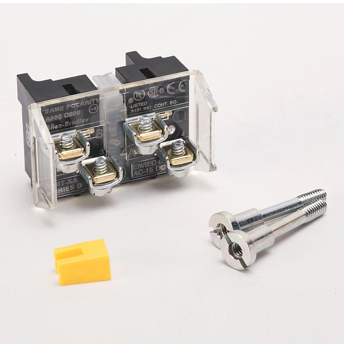 800T-XA2 – Allen-Bradley 10A 600V 2-Pole 30mm Push Button Contact Block with Screw Terminals