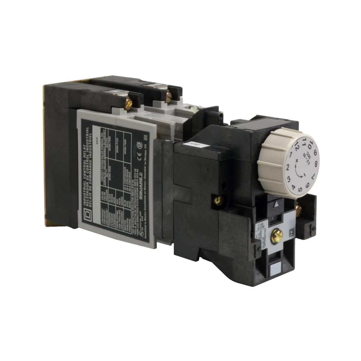 8501XO40XTE2V02 – Square D NEMA Control Relay 10A 110/120VAC 4P 4NO Modular Machine Tool Relay