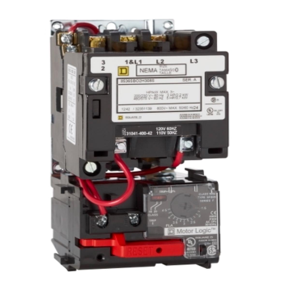 8536SEG1H20S – Schneider Electric 90A 3-Pole Non-Reversing Motor Starter Size 3 Motor Logic SSOLR Class 20 NEMA 1