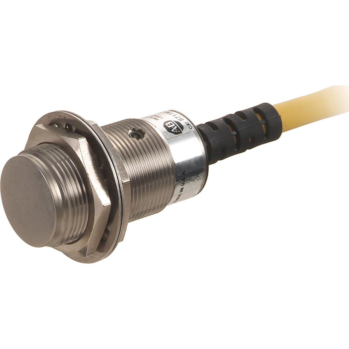 871TMB4N12C2 – Allen-Bradley 12 mm Metal Face Inductive Sensor, 4 mm Sensing Distance, AC/DC, NEMA 13, Toughlink Cable