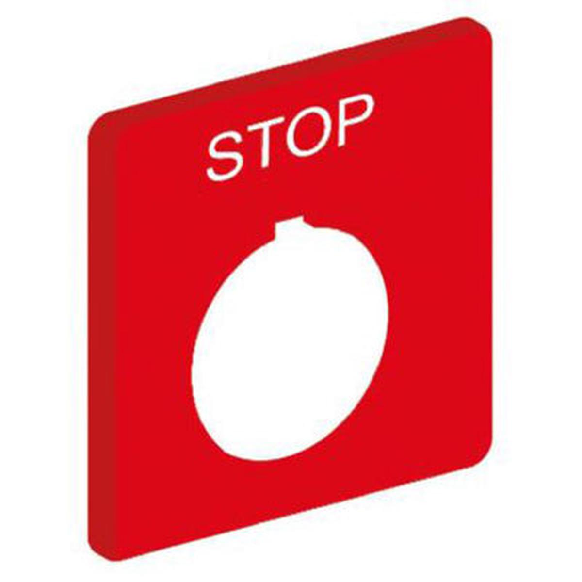 9001KN102RP – Square D 30mm Legend Plate Stop for 9001K/9001SK Series Motor Control