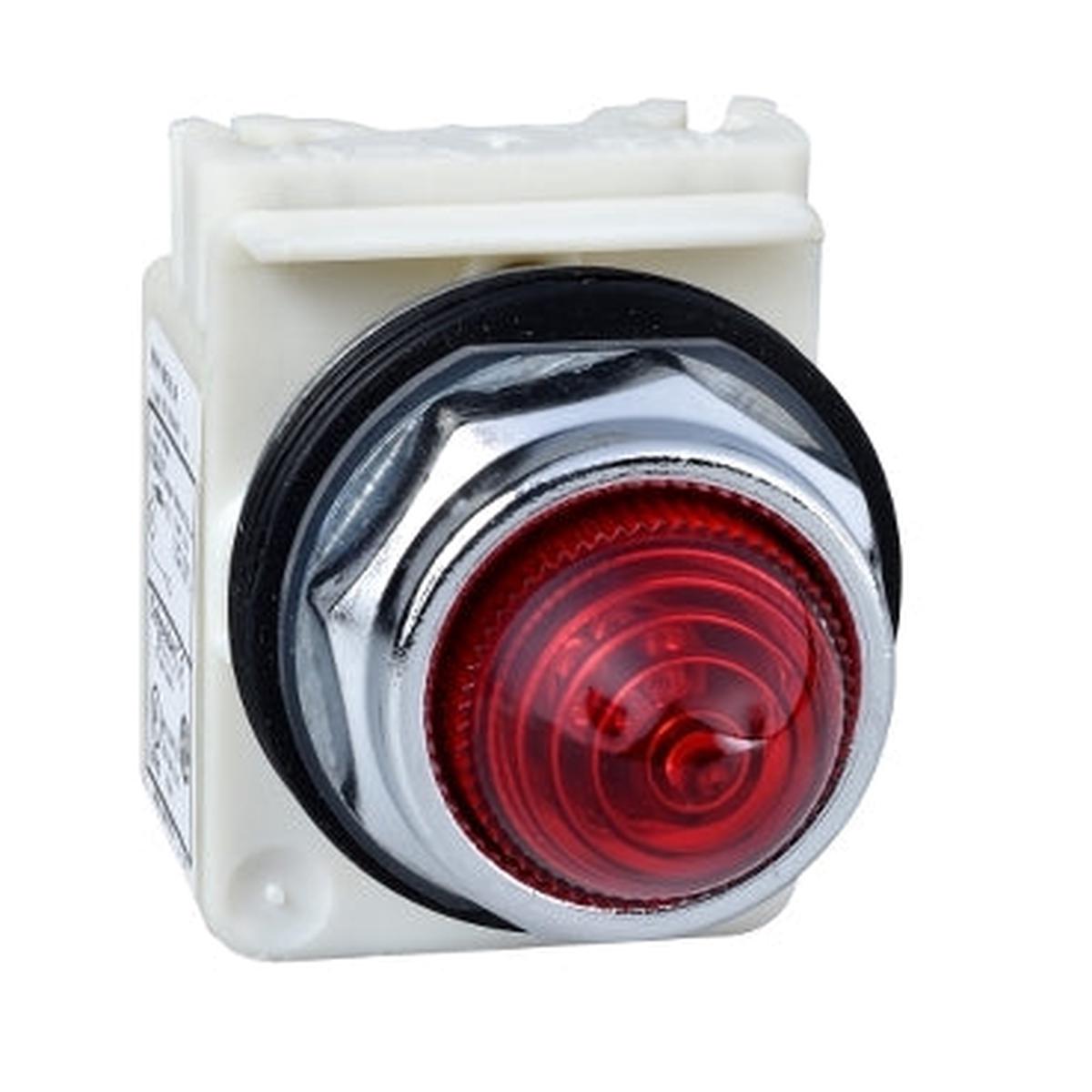 9001KP38LRR9 – Schneider Electric Harmony 9001K 30mm Red LED Pilot Light, 120V AC/DC, Metal Polycarbonate Dome, Screw Clamp Terminals, IP66, UL 508 Certified