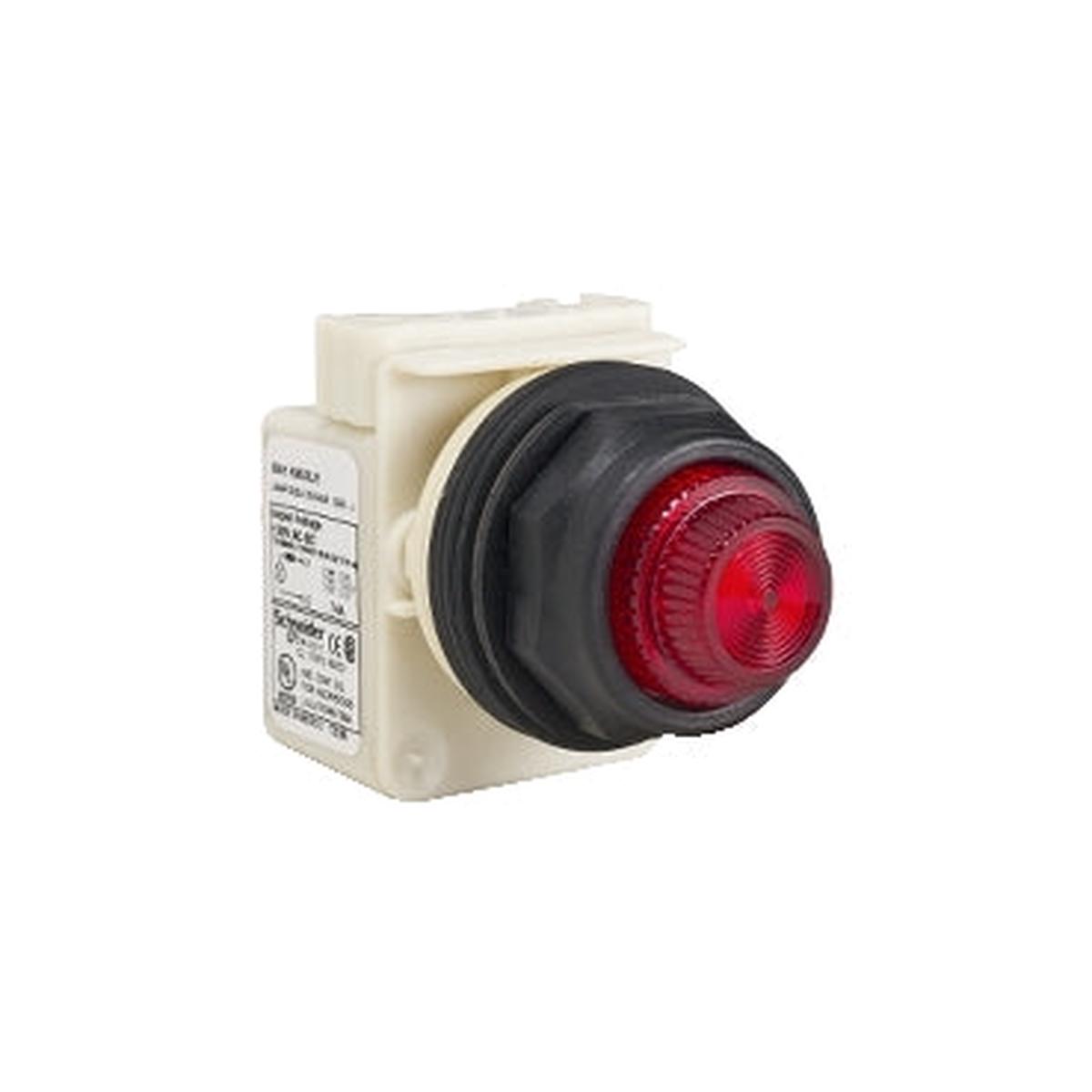 9001SKP38LRR31 – Schneider Electric 120V AC Red LED Pilot Light 30mm Fresnel Lens Harmony 9001SK Series
