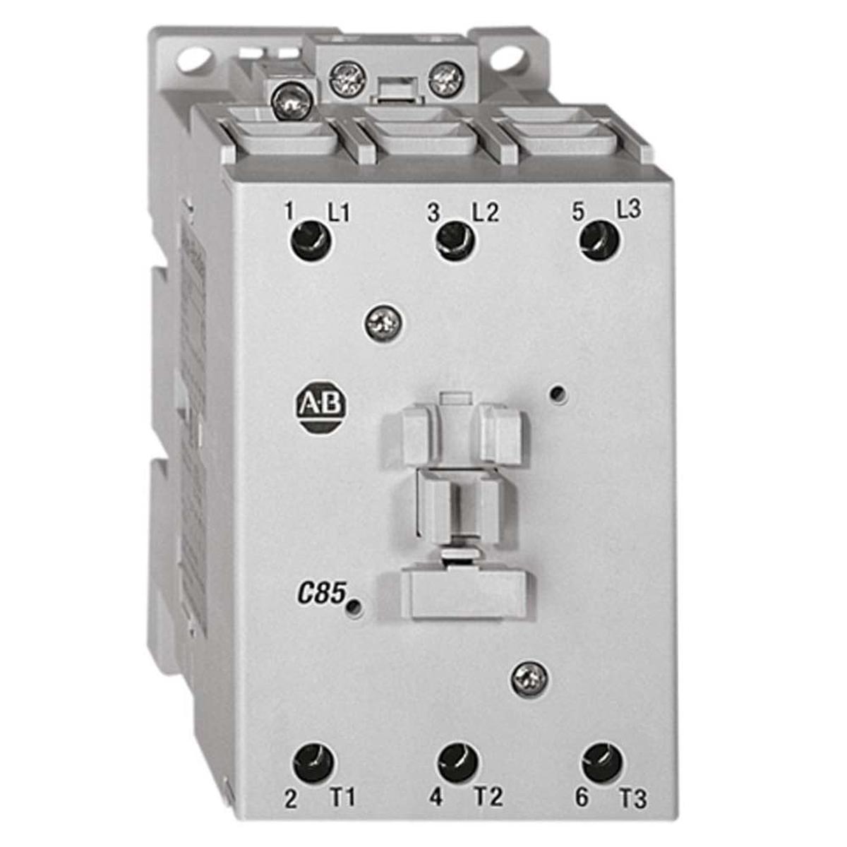 100-C85DJ00 – Allen-Bradley 85A 3 Pole 24V DC IEC Contactor for Motor Control