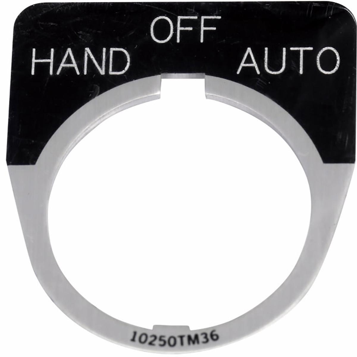 10250TM15 – Cutler Hammer 10250T Series Motor Control Pushbutton Legend Plate FORWARD Black 1/2 Round