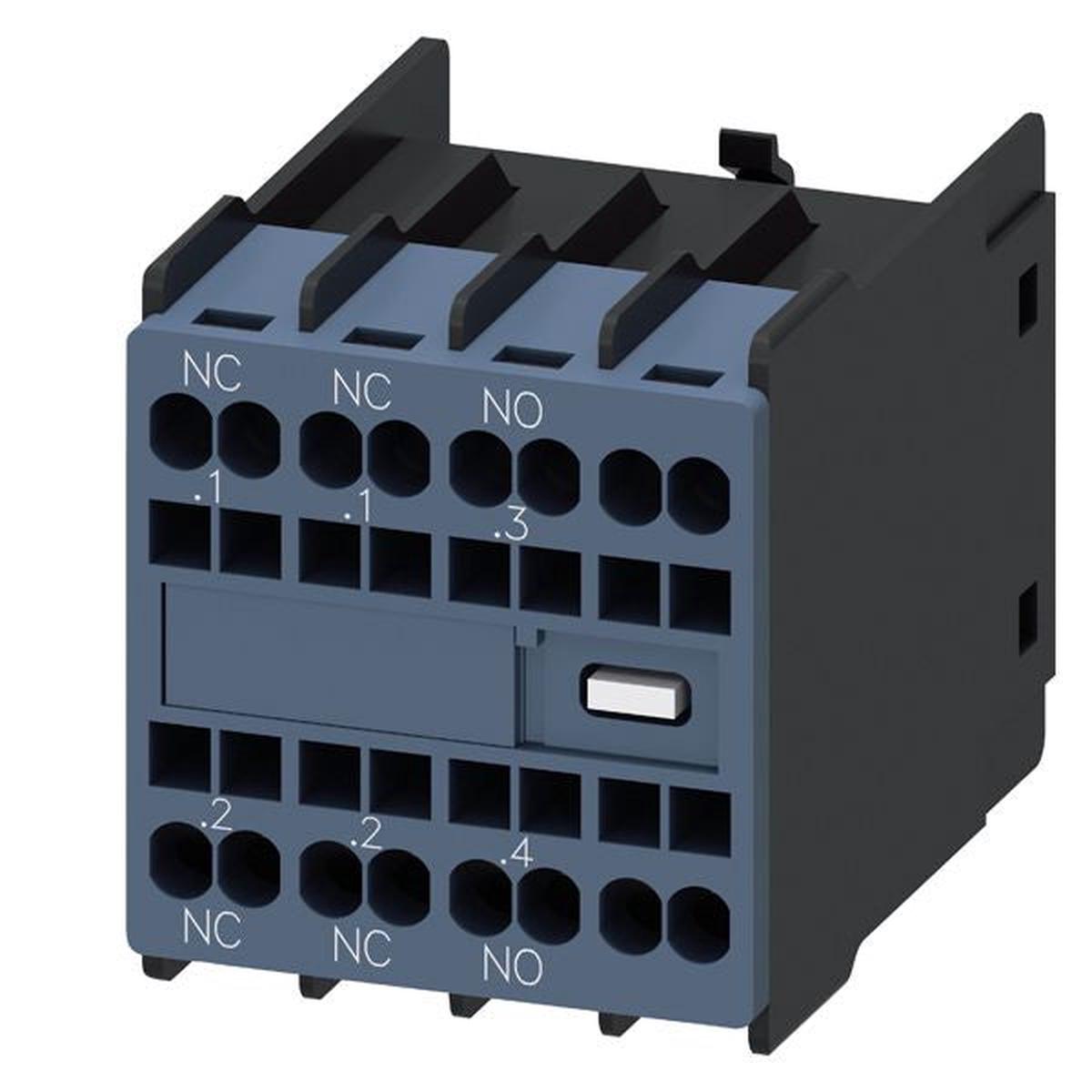 3RH2911-2HA12 – Siemens SIRIUS Auxiliary Switch Block 1NO+2NC S00/S0/S2 Front Mount