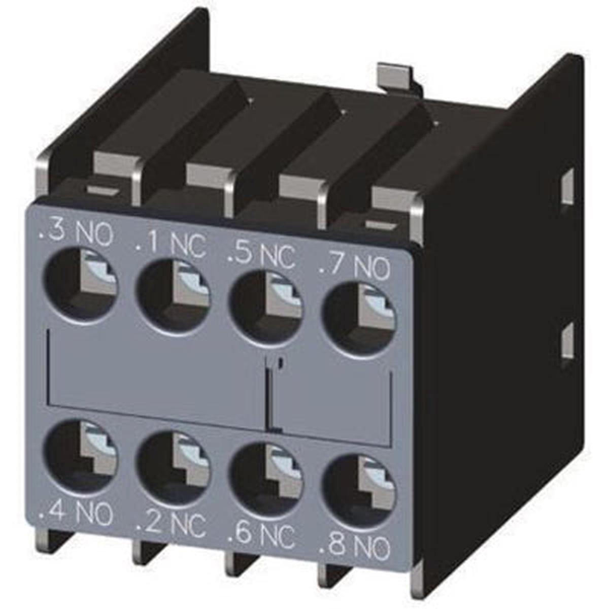 3RH29111FB22 – Siemens SIRIUS 3RH29 Front Auxiliary Switch Block 2NO+2NC 1/3/10A 24/230VAC 24/110/220VDC
